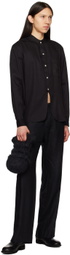 Connor McKnight Black Band Collar Shirt