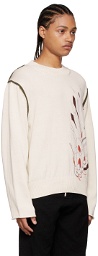 Kiko Kostadinov Off-White Cotton Sweater