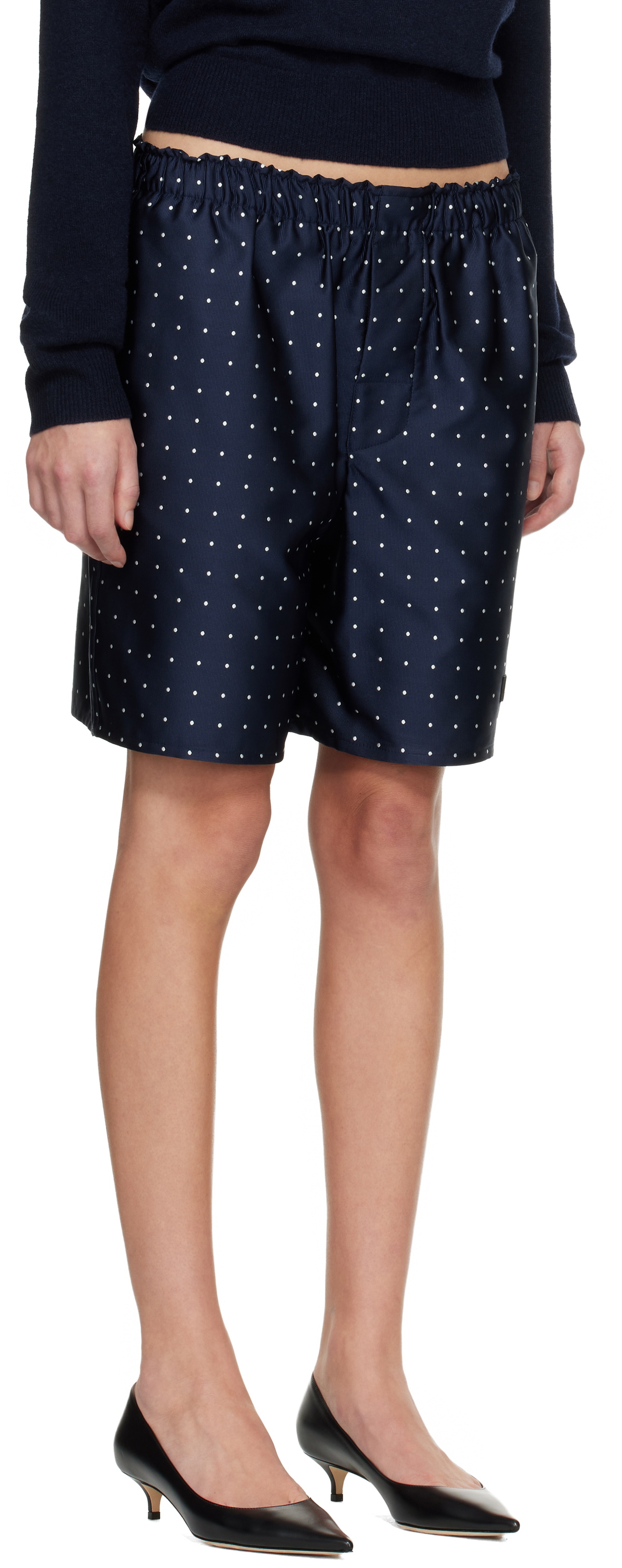 HommeGirls Navy Long Boxer Shorts