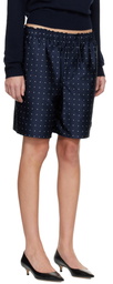 HommeGirls Navy Long Boxer Shorts