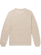 BRUNELLO CUCINELLI - Slim-Fit Mélange Linen and Cotton-Blend Sweater - Neutrals