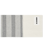 Jil Sander Striped Logo Knit Scarf