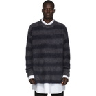 Jil Sander Grey Brushed Split Sweater