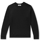 Entireworld - Slim-Fit Mélange Fleece-Back Organic Cotton-Jersey Sweatshirt - Black