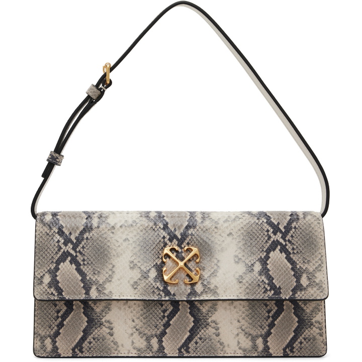 Photo: Off-White Gray Jitney 1.0 Shoulder Bag