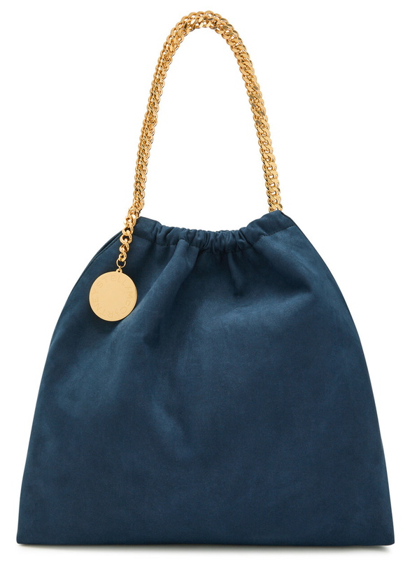 Photo: Stella Mccartney Falabella Mini Drawstring Faux Suede bag - Navy - One Size