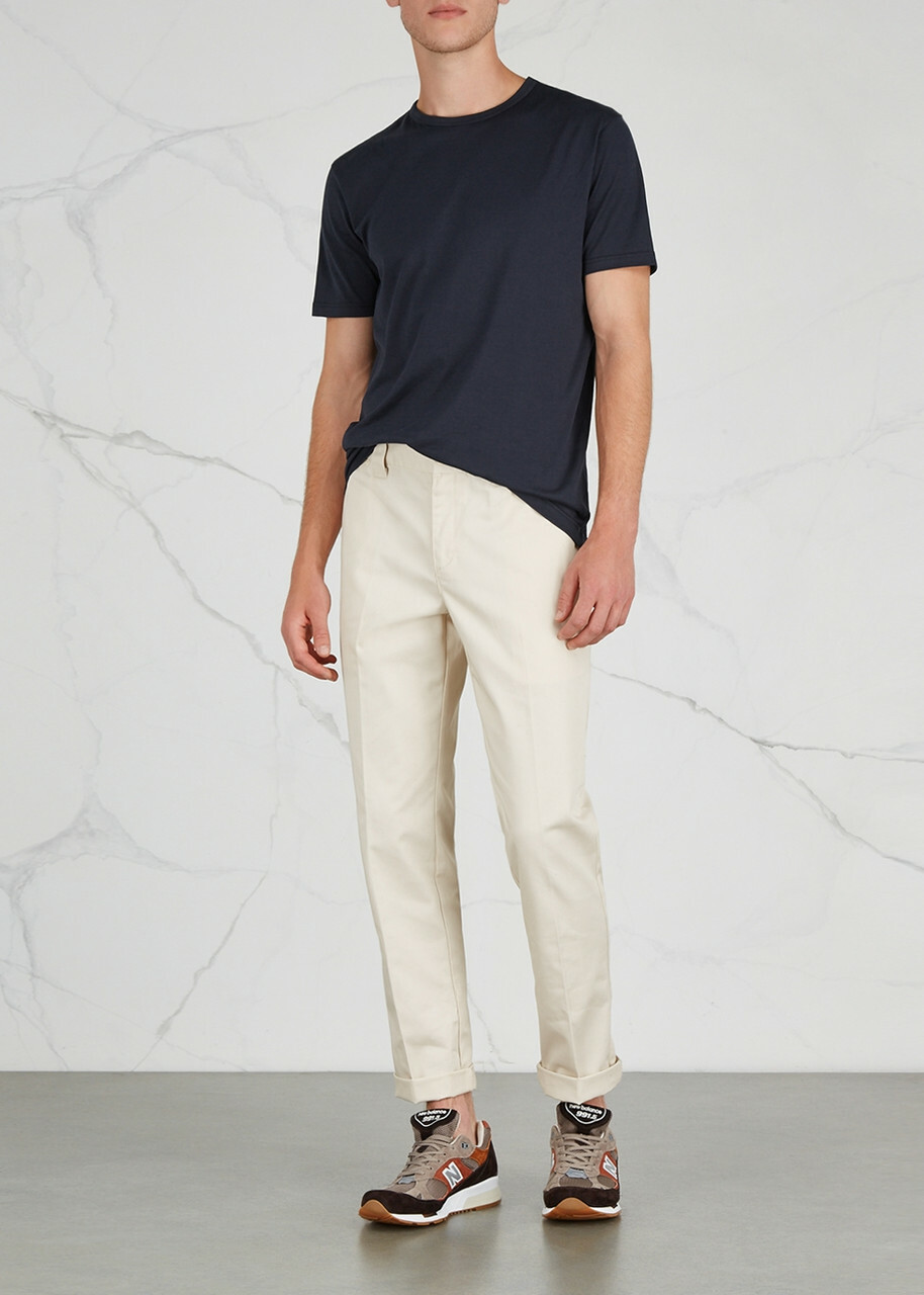 Sunspel Cotton T-shirt Navy