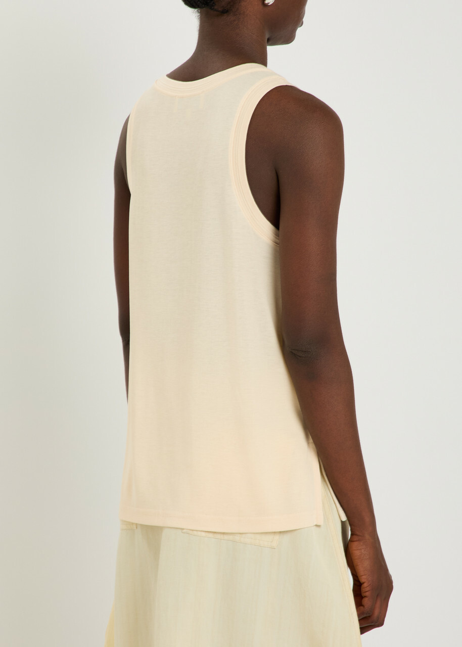 Studio Nicholson Scoop-neck Woven Tank top Beige