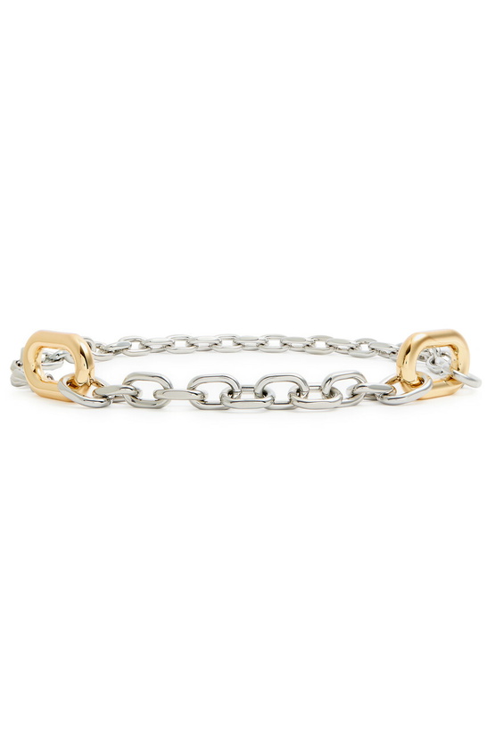 Photo: Rabanne XL Link Two-tone Chain Belt - Silver - One Size