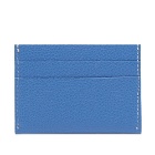 Sporty & Rich Grained Leather Card Holder in Ocean