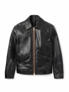 Paul Smith - Leather Blouson Jacket - Brown