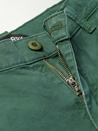 Cherry Los Angeles - Straight-Leg Paint-Splattered Cotton-Twill Cargo Trousers - Green