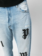 PALM ANGELS - Wash Logo Patch Denim Cotton Jeans