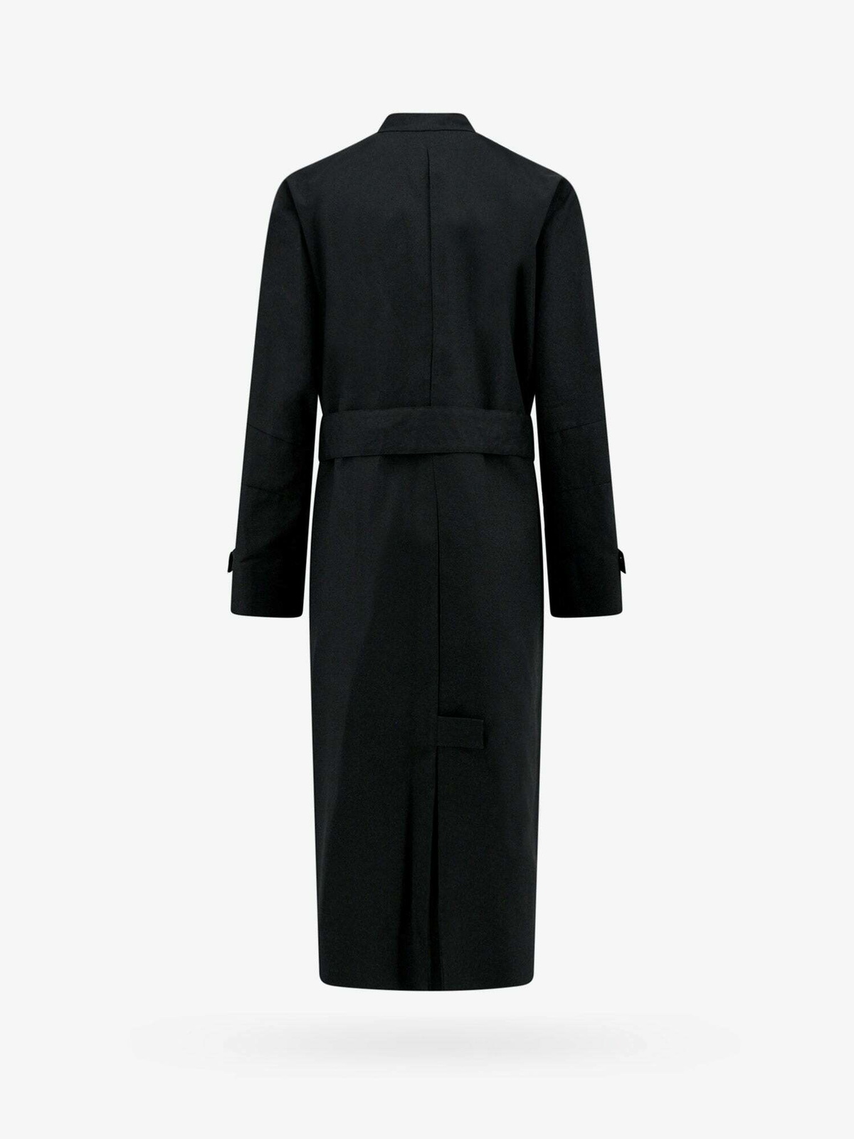 コート FERRAGAMO BLACK COTTON TRENCH COAT Ferragamo Zip Detail Cotton Blend Belted Trench Coat In