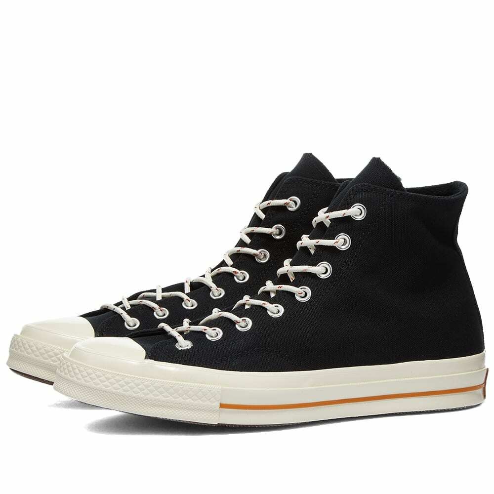 Photo: Converse Men's Chuck Taylor 70 Hi-Top Popped Cork Sneakers in Black/Egret/Red Bark