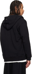 YOHJI YAMAMOTO Black 30/10 French Terry Logo Hoodie