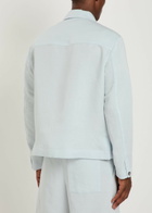 Boss Carper Woven Overshirt Light Blue