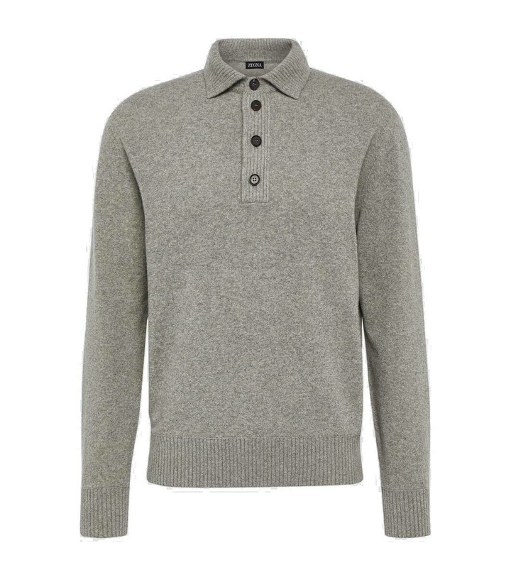 Photo: Zegna Wool and cashmere polo sweater