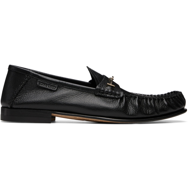 Photo: TOM FORD Black Shiny Leather Ripley Loafers
