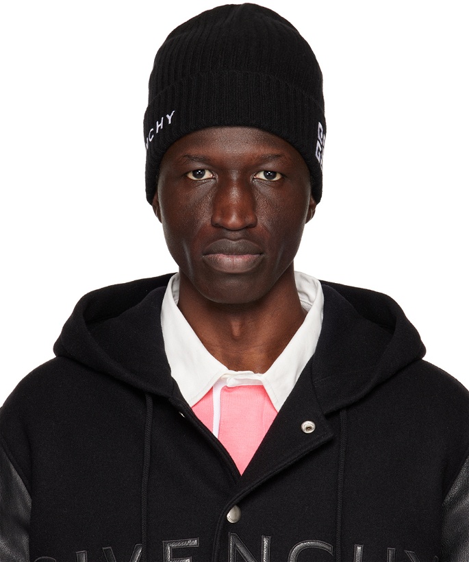 Photo: Givenchy Black Embroidered Beanie