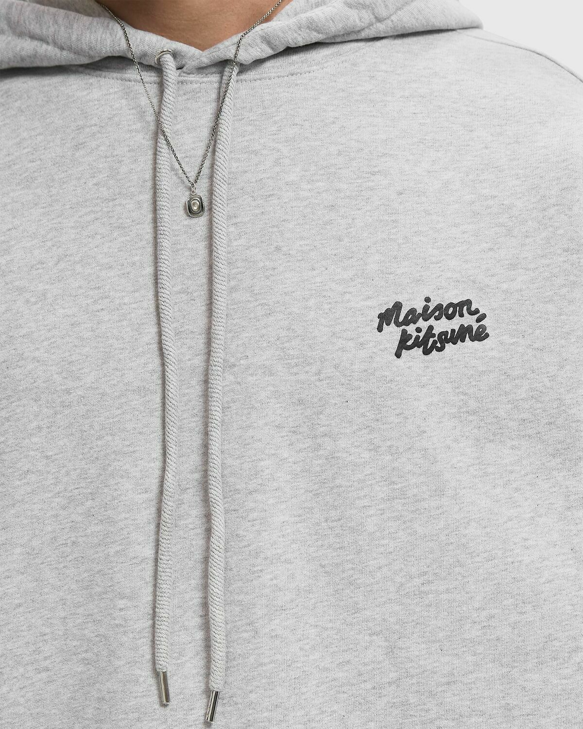Maison Kitsune HANDWRITING OVERSIZE HOODIE Grey Mens Hoody