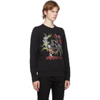 Alexander McQueen Black Floral Skull Sweatshirt