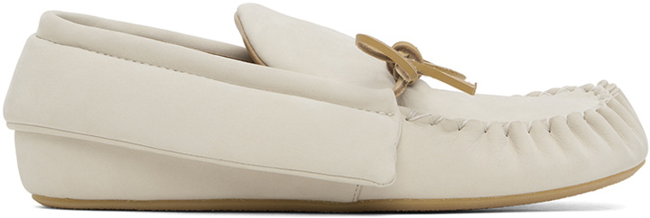 Photo: JW Anderson Off-White Suede Moc Loafers