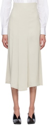 BITE Beige Raw Midi Skirt