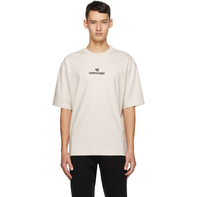 Photo: Balenciaga Beige Sponsor Logo T-Shirt