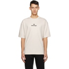 Balenciaga Beige Sponsor Logo T-Shirt