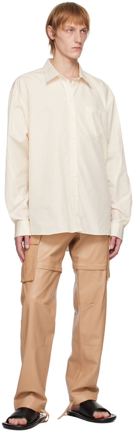 ANDREĀDAMO Brown Convertible Leather Pants