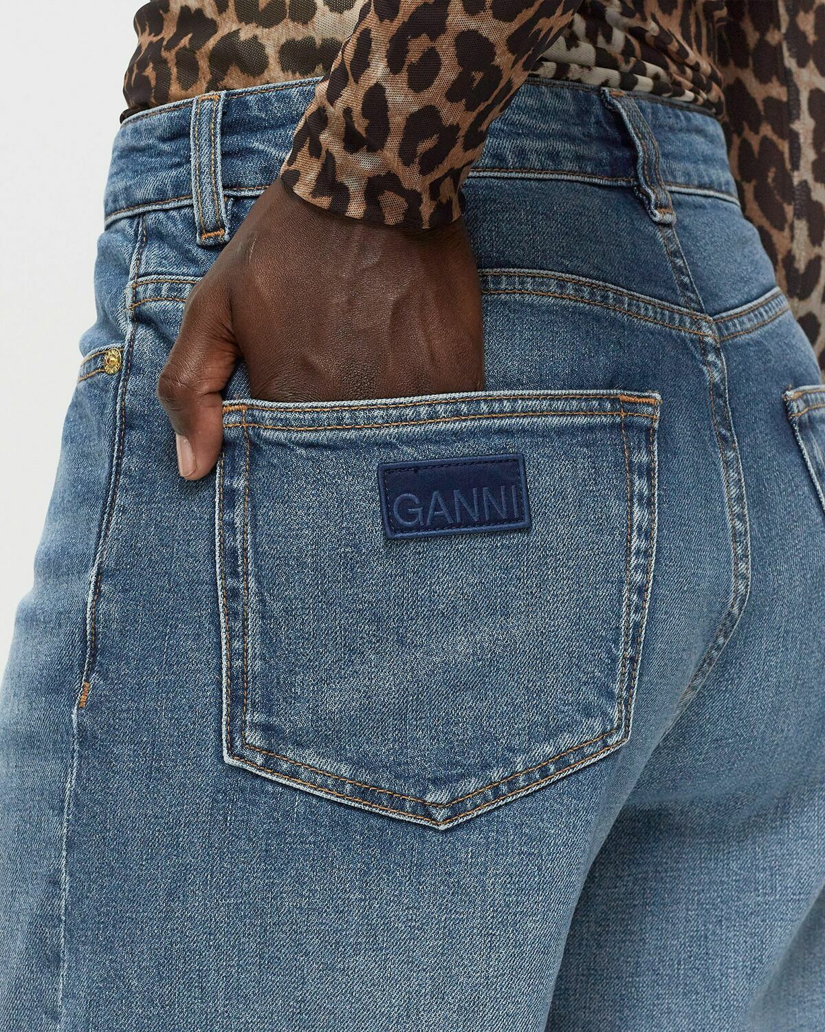 Ganni Stretch Denim Andi Blue Jeans GANNI