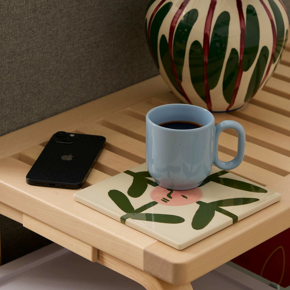 HAY x Emma Kohlmann La Pittura Trivet in Blush Face Vine 