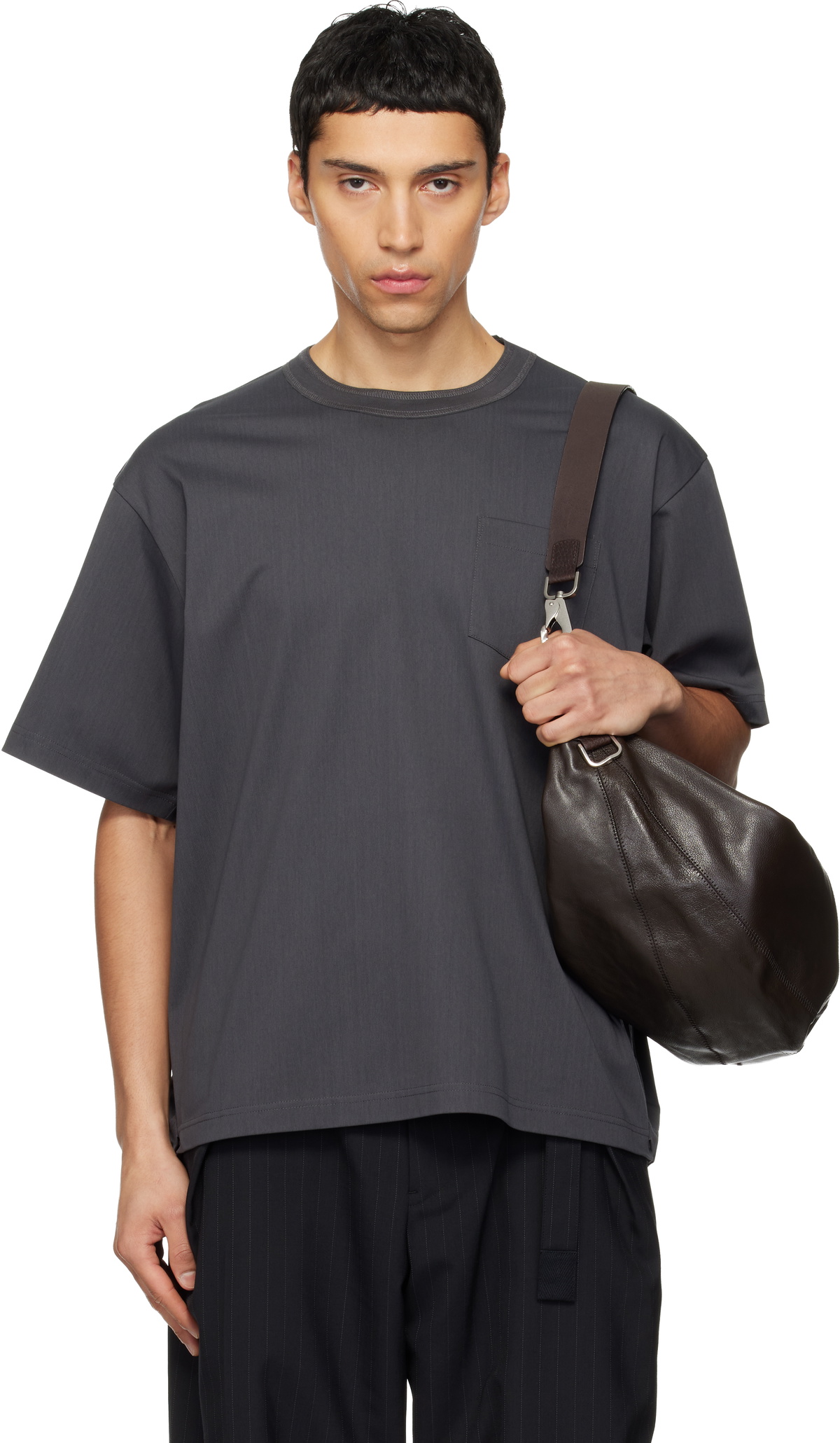 Sacai Black KAWS Edition Embroidery Long Sleeve T-Shirt Sacai