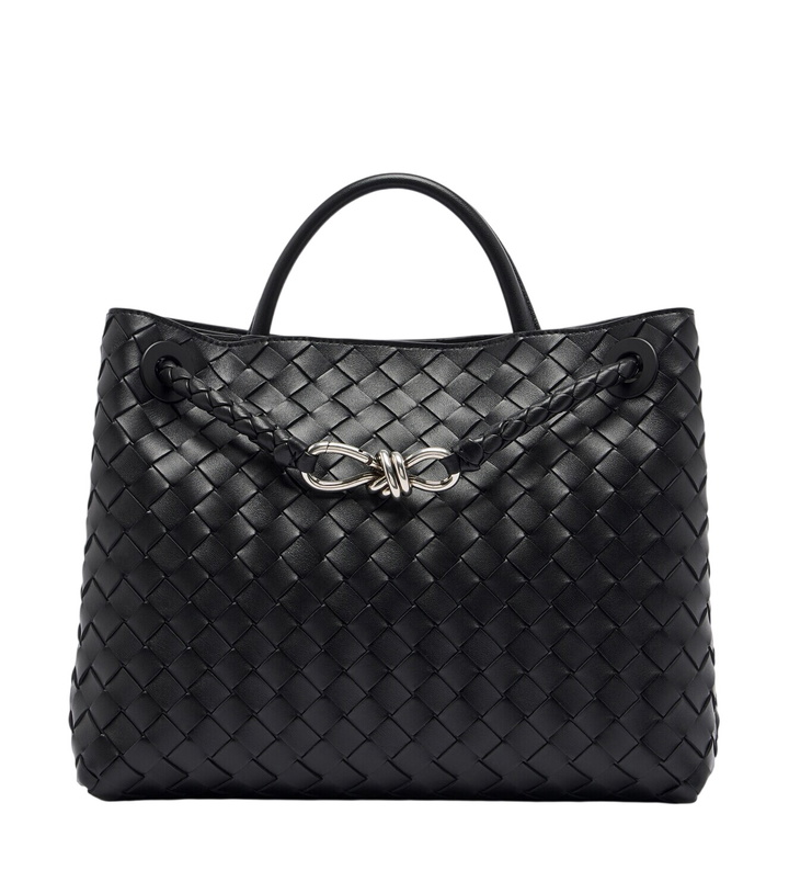 Photo: Bottega Veneta Andiamo Intrecciato Large leather top-handle bag
