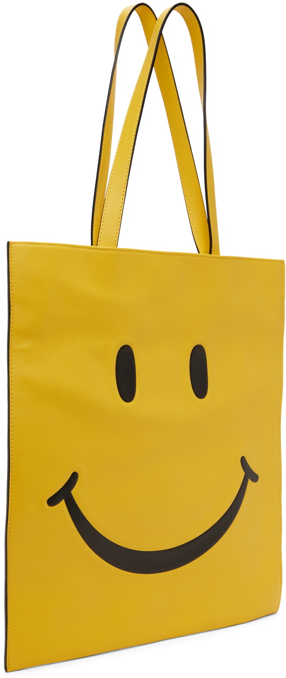 Moschino Yellow SMILEY Shopper Tote