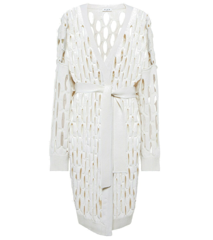 Photo: Alaïa Open-knit virgin wool cardigan