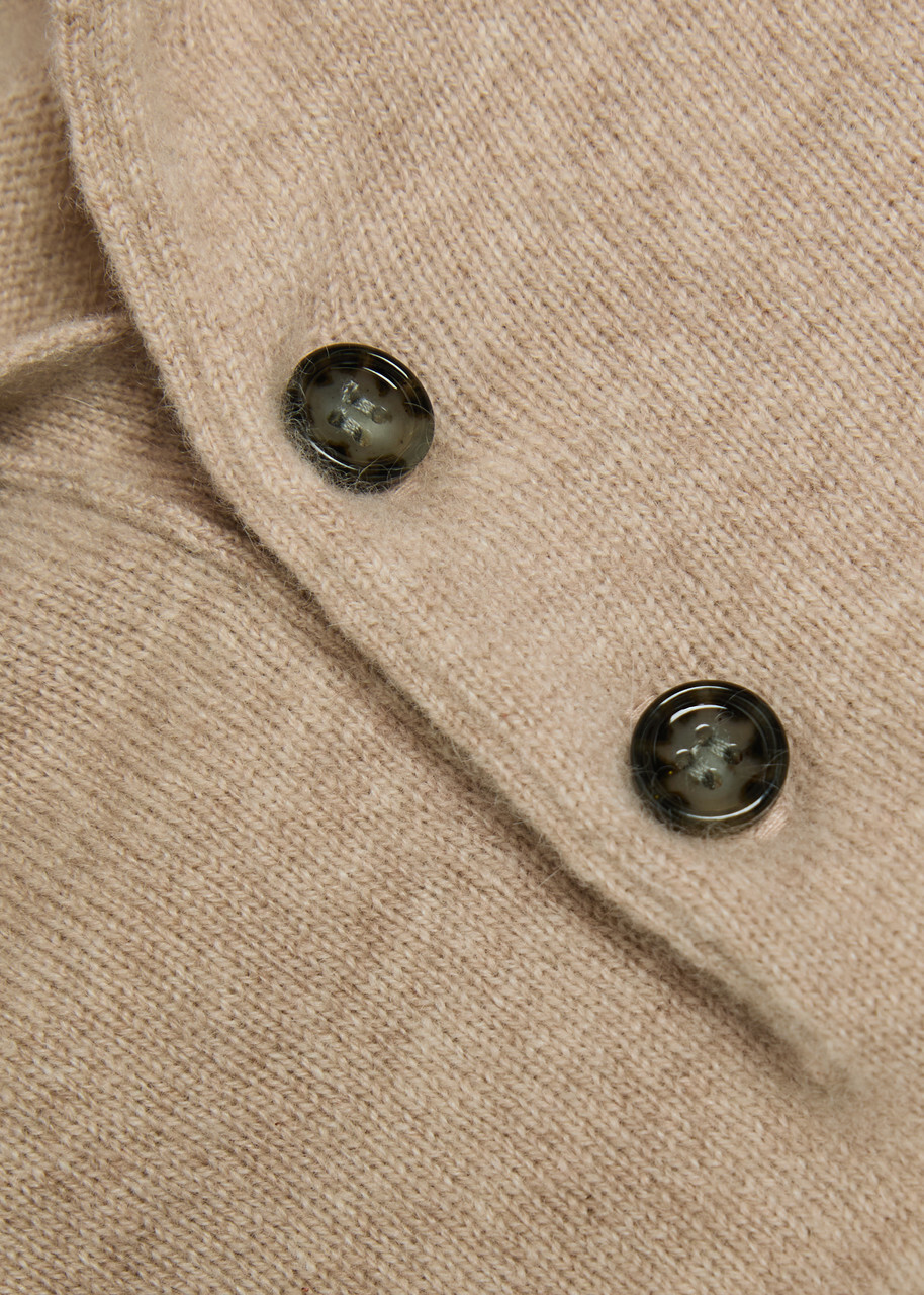 Allude Cashmere Polo Jumper Beige