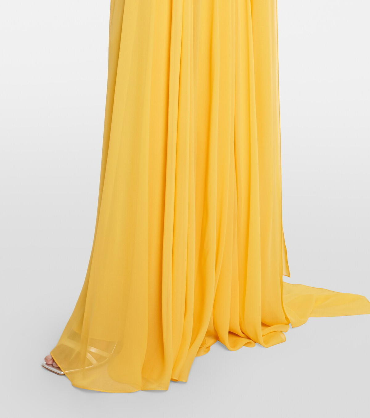 Elie Saab Embellished scarf-detail silk gown