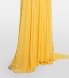 Elie Saab Embellished scarf-detail silk gown