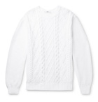 Inis Meáin - Cable-Knit Organic Pima Cotton Sweater - White