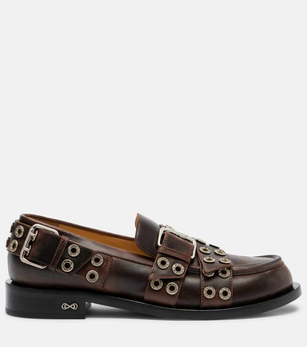 Mach & Mach Buckle Belt leather loafers