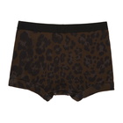 Tom Ford Brown Cotton Leopard Boxer Briefs