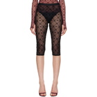 Marine Serre Black Moonogram Mesh Flock Capri Leggings