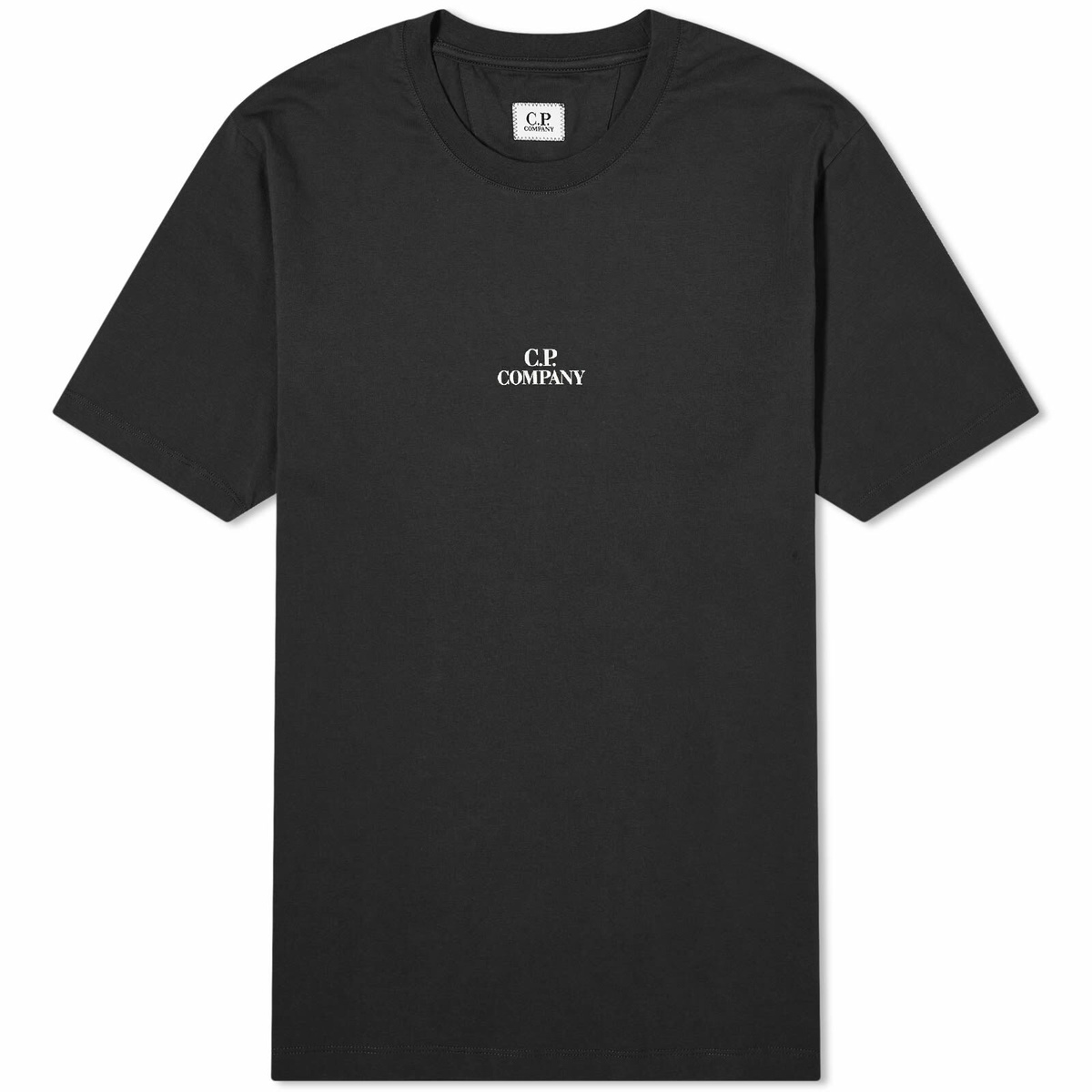 CP COMPANY| (30/1 Jersey Logo T-Shirt (18CMTS141A 00510 C.P. Company Men's 30/1 Jersey Graphic T-Shirt in Black C.P.
