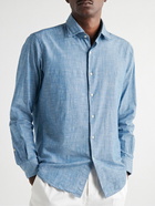 Peter Millar - Selvedge Cotton-Chambray Shirt - Blue