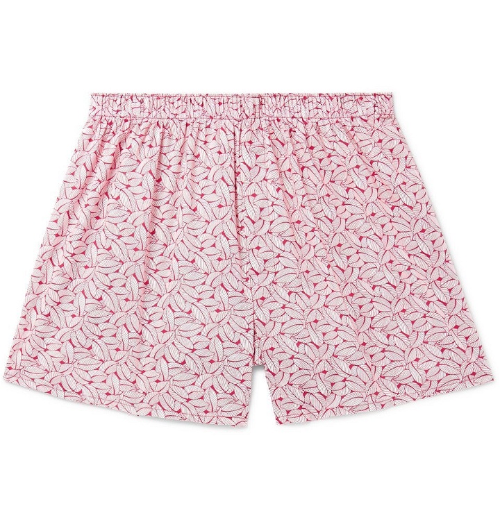 Photo: Sunspel - Liberty Printed Cotton Boxer Shorts - Men - Pink