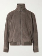 FRAME - Suede Bomber Jacket - Brown