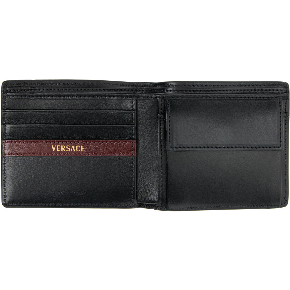 Versace Black Severine Leather Bifold Wallet