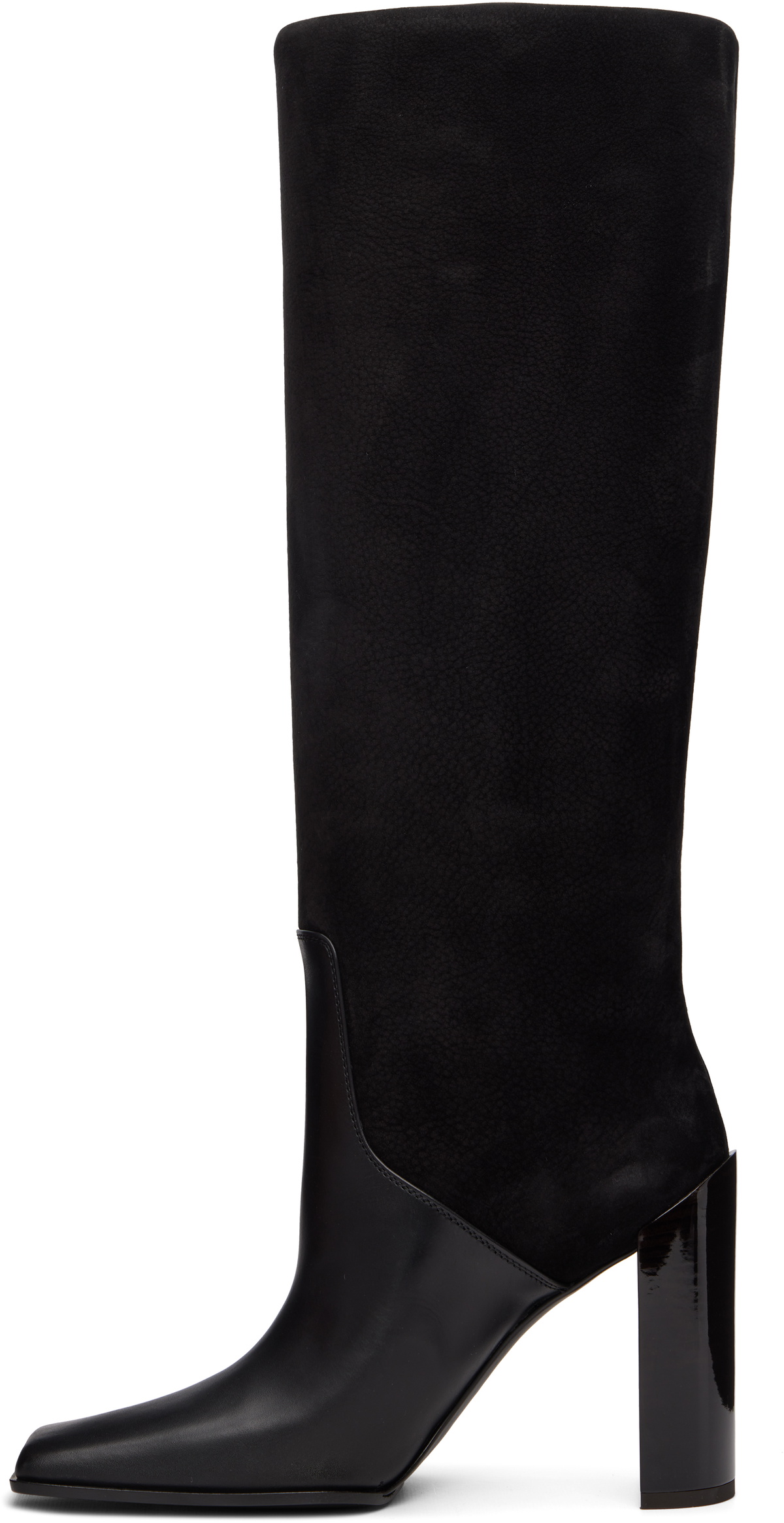 ALAÏA Black Square Knee Boots